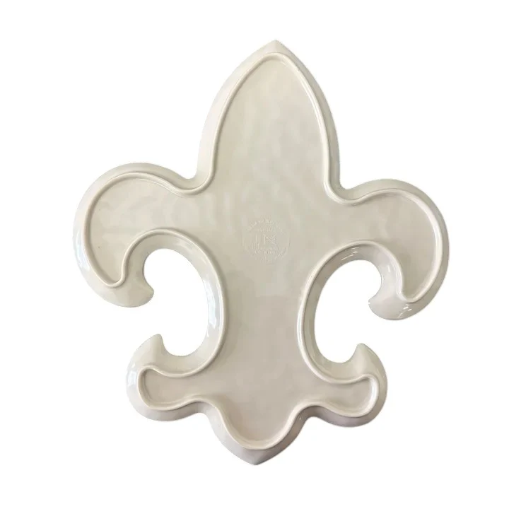 12 1/4" Fleur-de-Lis Melamine Plate - Image 4