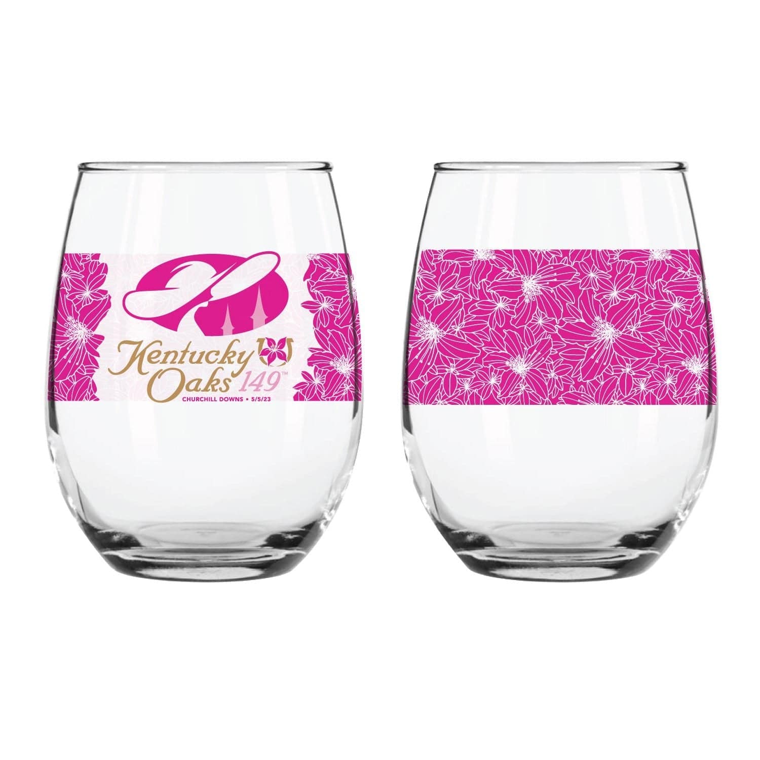 2023 Official 149th Kentucky Oaks Glass - Image 2