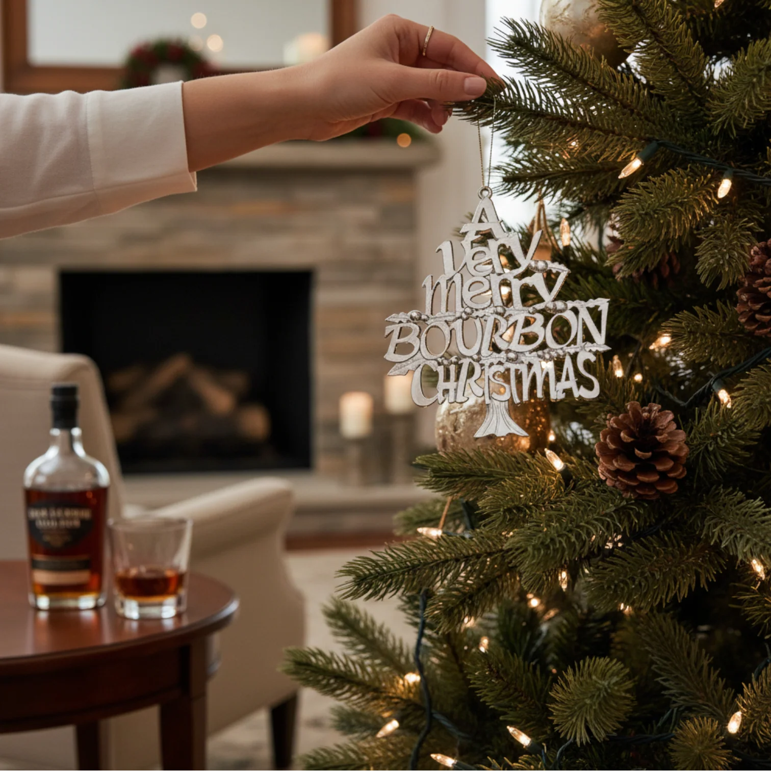 A Very Merry Bourbon Christmas Ornament