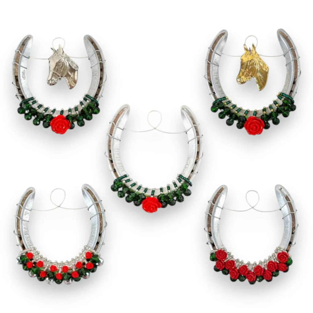 Authentic Bejeweled Horseshoe | Track-Worn Good Luck Charm