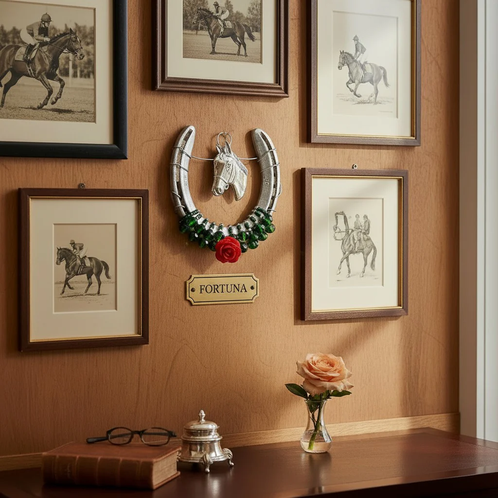 Authentic Bejeweled Horseshoe | Track-Worn Good Luck Charm - Image 2