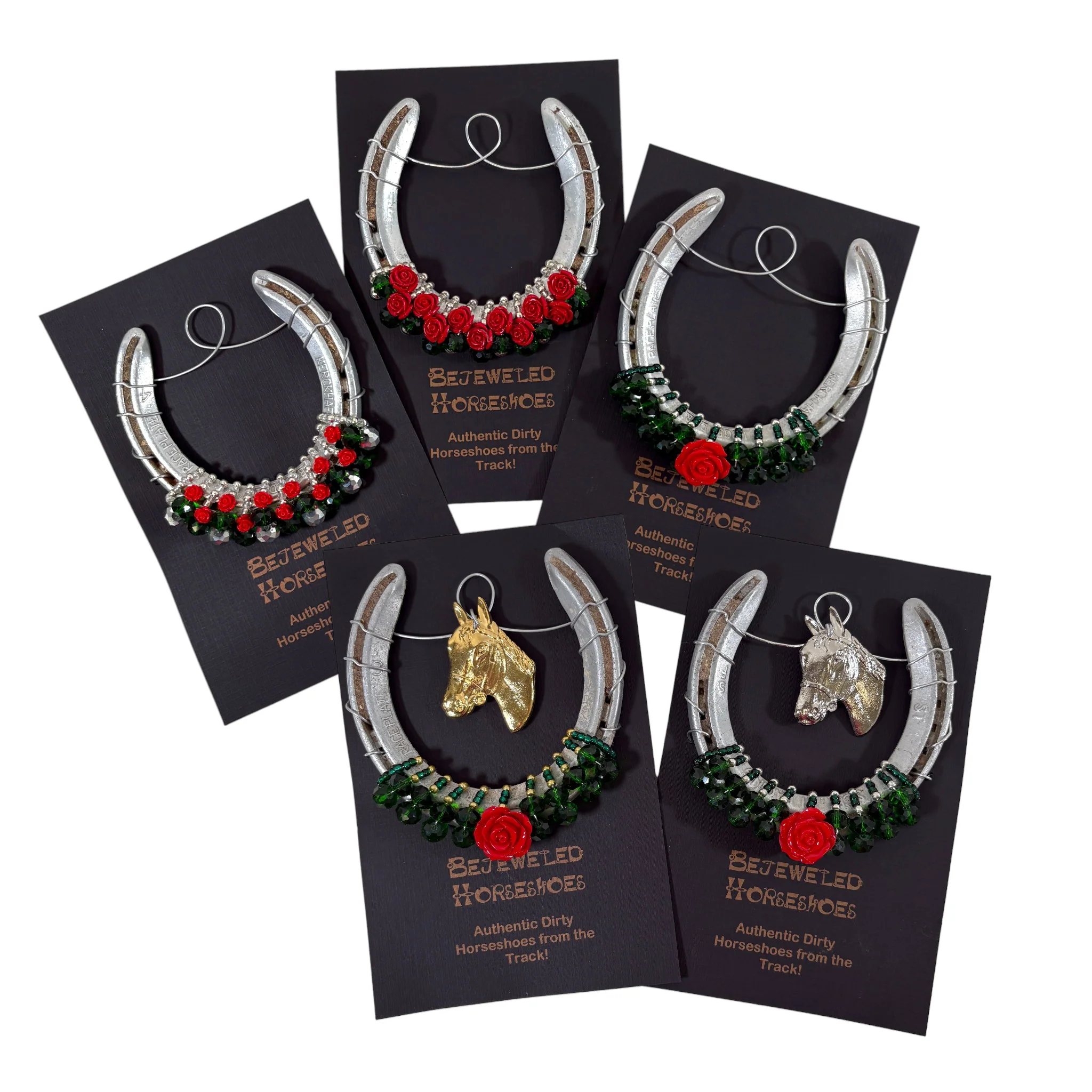 Authentic Bejeweled Horseshoe | Track-Worn Good Luck Charm - Image 3
