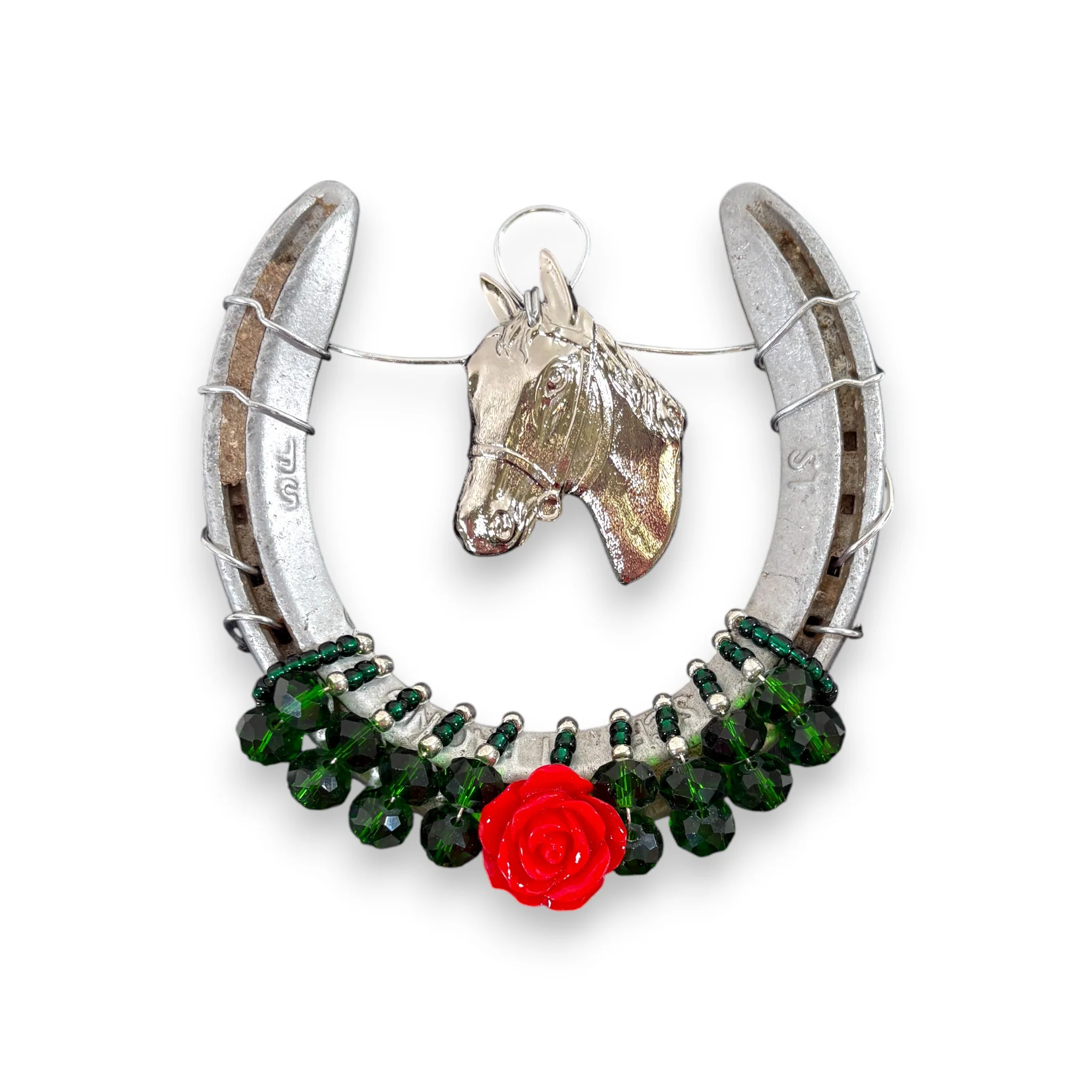 Authentic Bejeweled Horseshoe | Track-Worn Good Luck Charm - Image 8