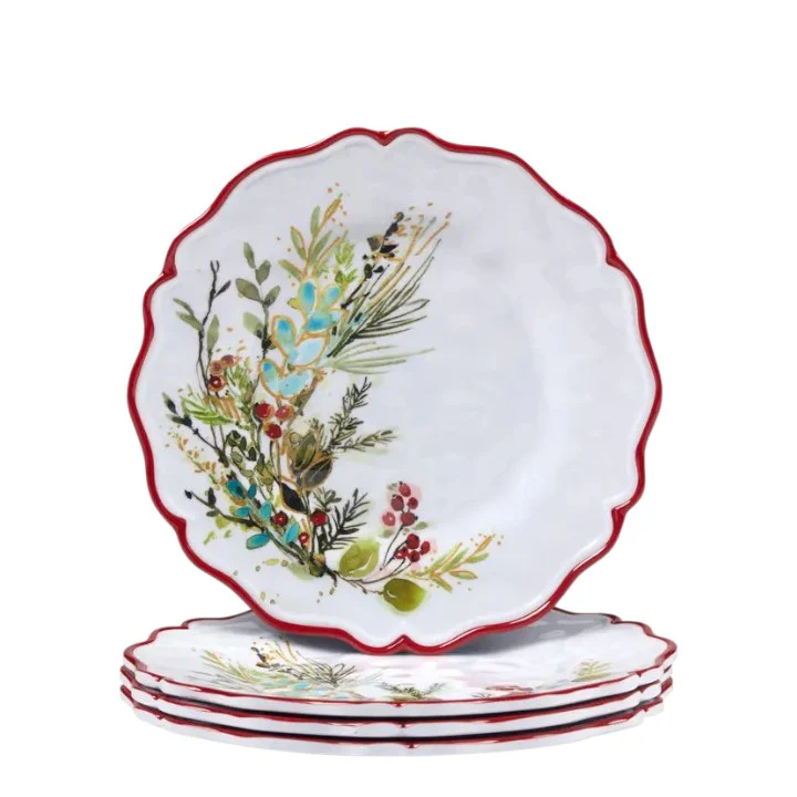 Christmas Gatherings Melamine Holiday Plates & Bowl – 11" Dinner, 9" Salad, 8.5" All-Purpose Bowl - Image 4