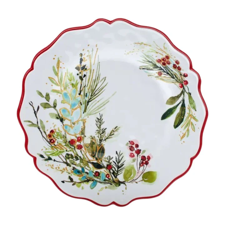 Christmas Gatherings Melamine Round Platter – 14" Holiday Serveware - Image 2