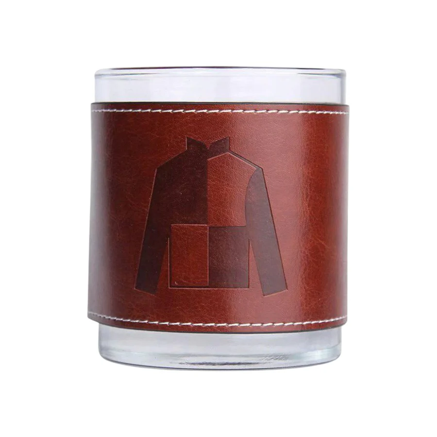 Derby-Themed Faux Leather-Wrapped Rocks Glass – Racing Designs - Image 4