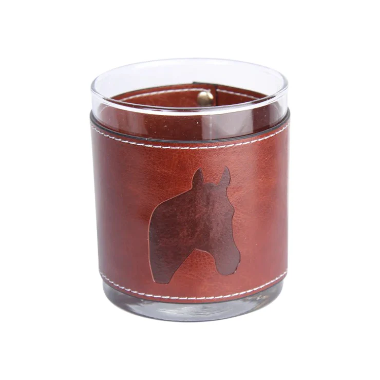 Derby-Themed Faux Leather-Wrapped Rocks Glass – Racing Designs - Image 5