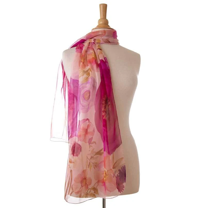 Elizabetta Italian Sheer Silk Scarf - Image 5