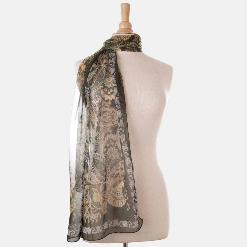 Elizabetta Italian Sheer Silk Scarf - Image 6