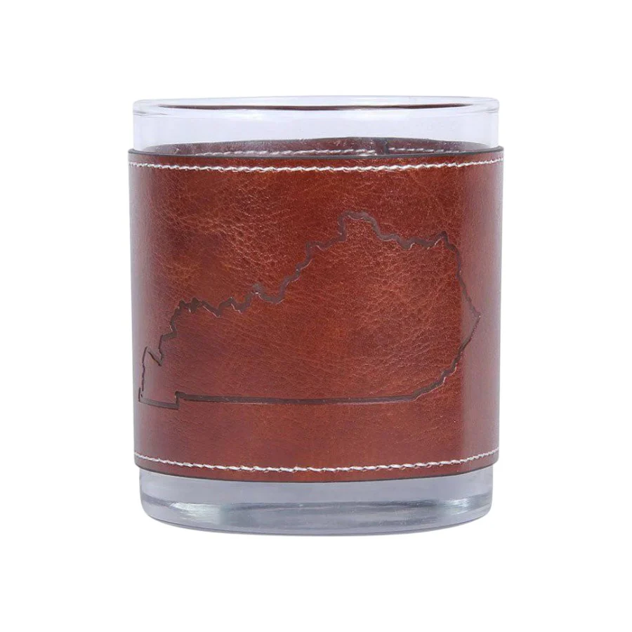 Faux Leather-Wrapped Rocks Glass – Classic Kentucky Designs - Image 9