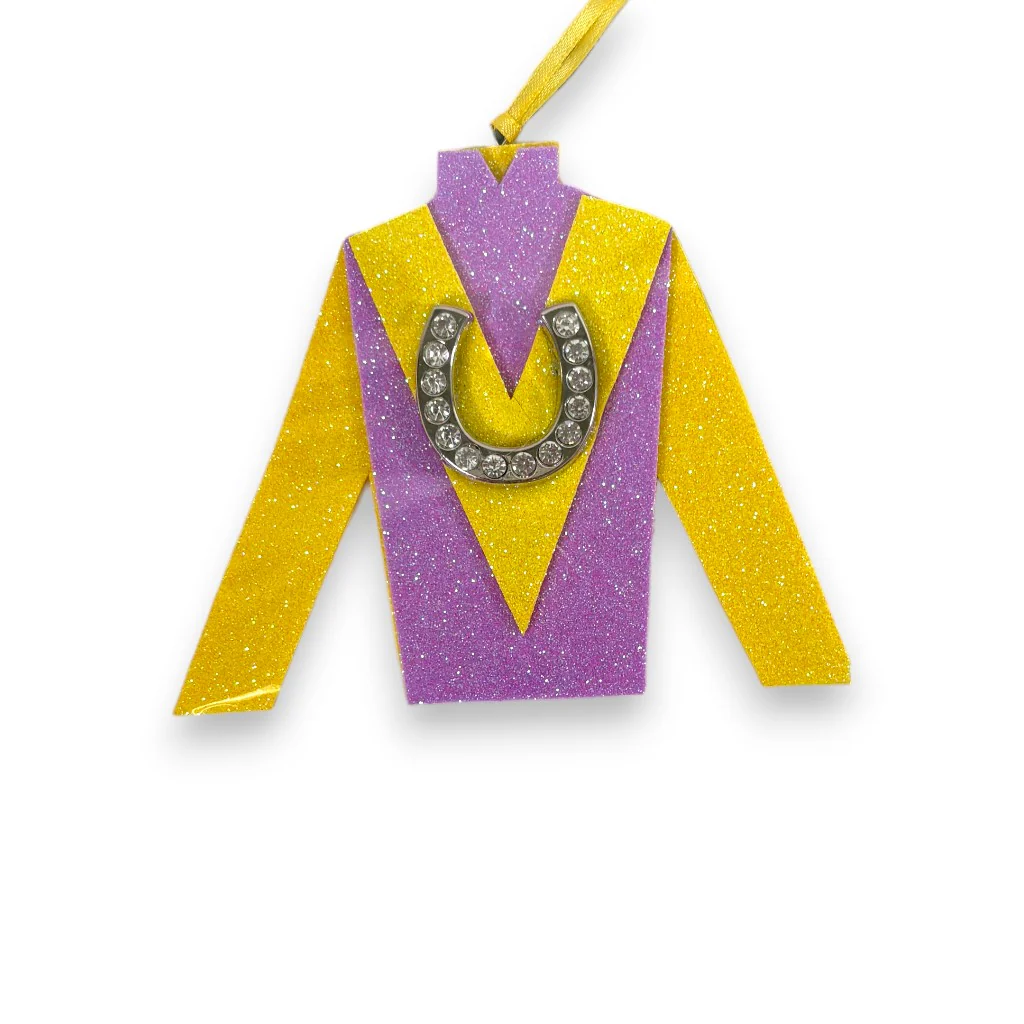 Heather French Henry Handcrafted Jockey Silks Christmas Ornaments | Kentucky Racing Decor - Image 8