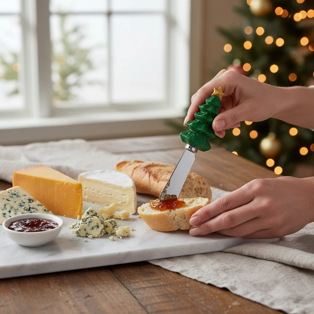 Holiday Cheese Spreaders – 3 Festive Designs (Candy Cane, Nutcracker, Christmas Tree) - Image 7