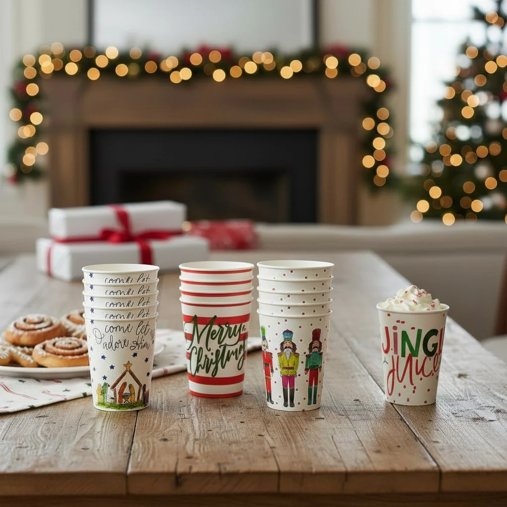 Holiday Reusable Party Cups – 4 Festive Designs - Image 2