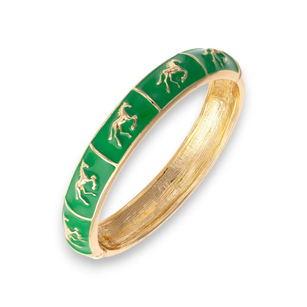 Horsin' Around Sculpted Enamel Hinge Bangle - Image 6