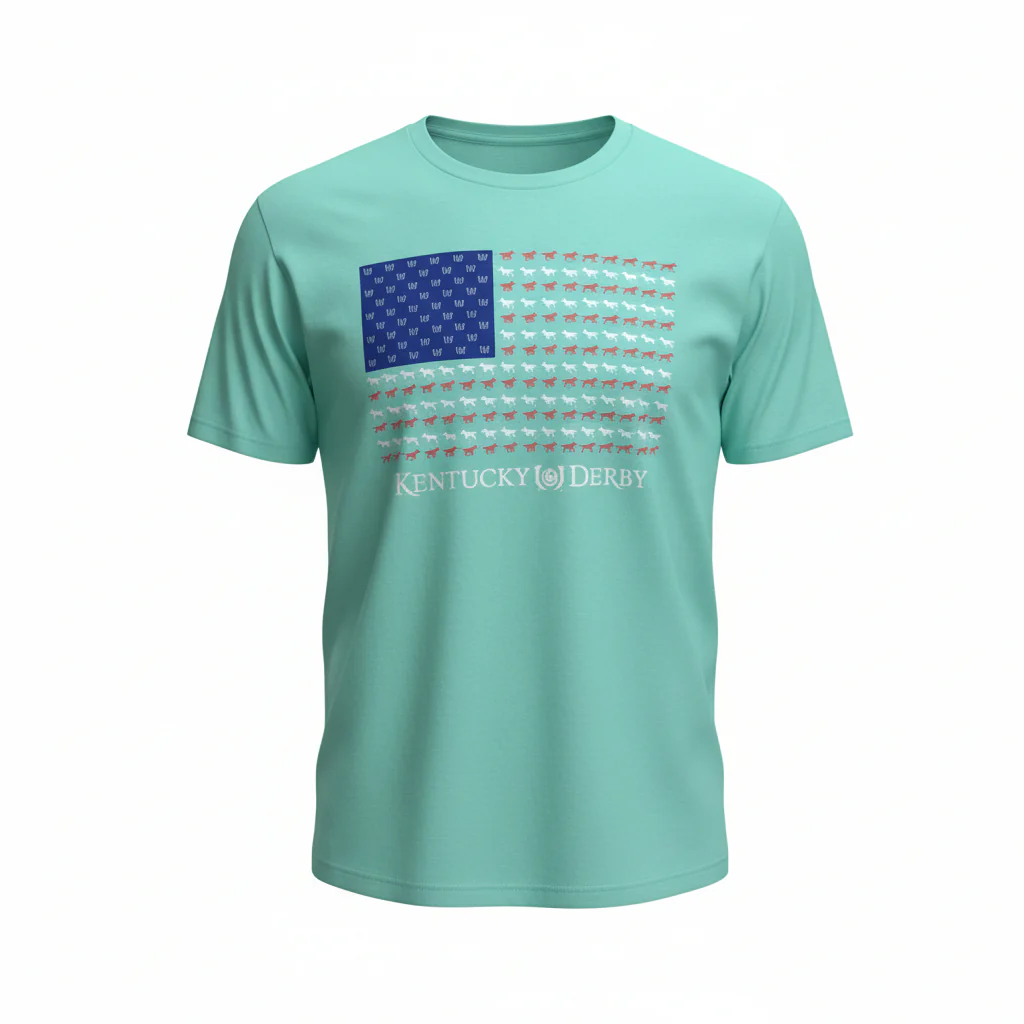 Kentucky Derby 152 Unisex Horse Flag T-Shirt | Patriotic Racing Tee - Image 3