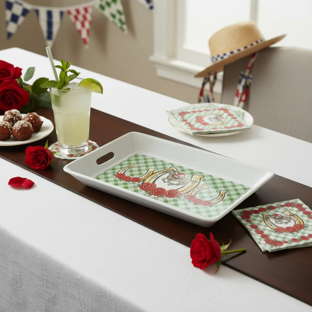 Kentucky Derby Mini Tray | 8.5" x 5.5" Decorative Serving Platter - Image 2