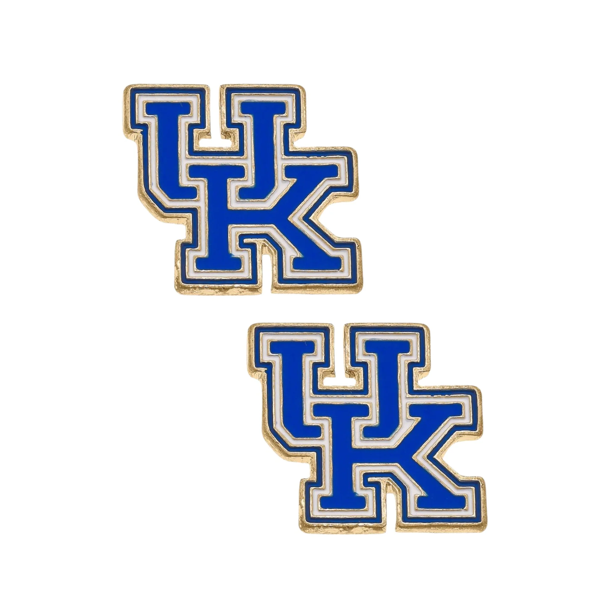 Kentucky Wildcats Enamel Logo Stud Earrings – Shiny Gold