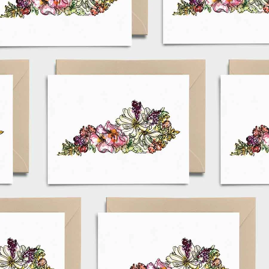 Kentucky Wildflower Note Card Set – 8 Cards with Envelopes & Stickers - Image 3