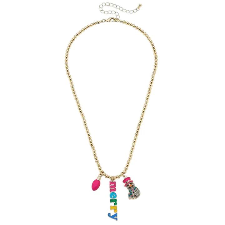Merry & Bright Holiday Jewelry – Charm Bracelet, Earrings, Necklace, or Bracelet Set - Image 4