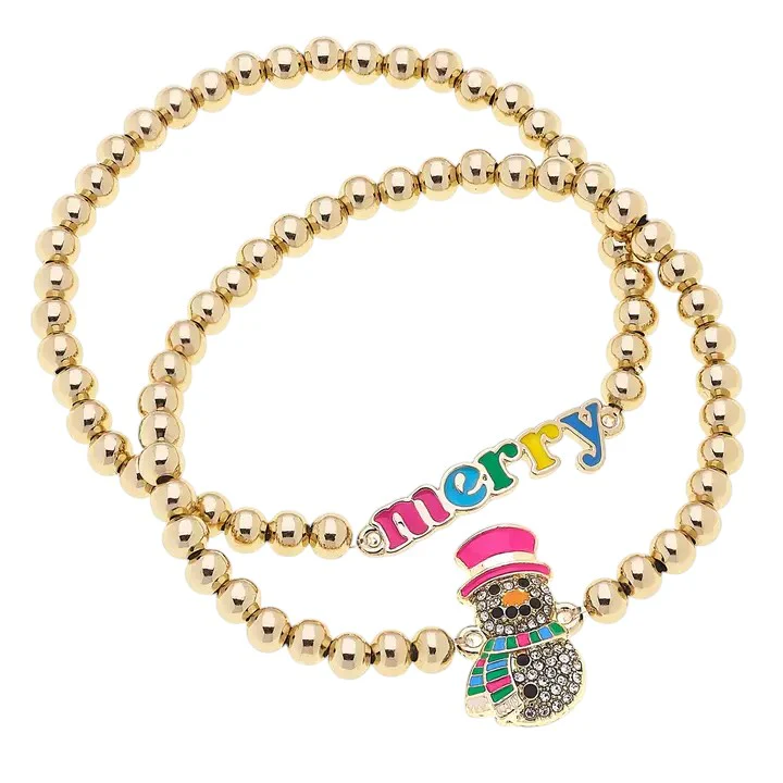 Merry & Bright Holiday Jewelry – Charm Bracelet, Earrings, Necklace, or Bracelet Set - Image 5