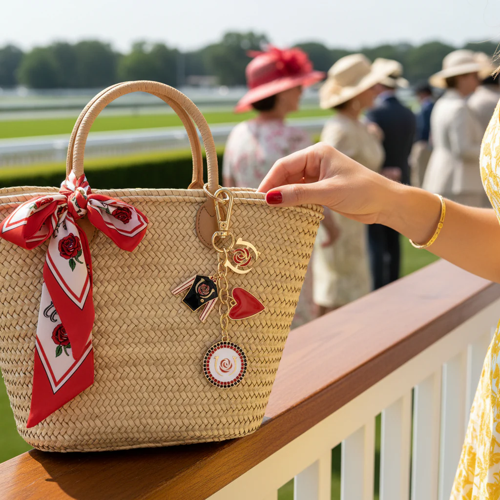 Official Kentucky Derby "Run for the Roses" Cluster Bag Charm | Multi - Image 2
