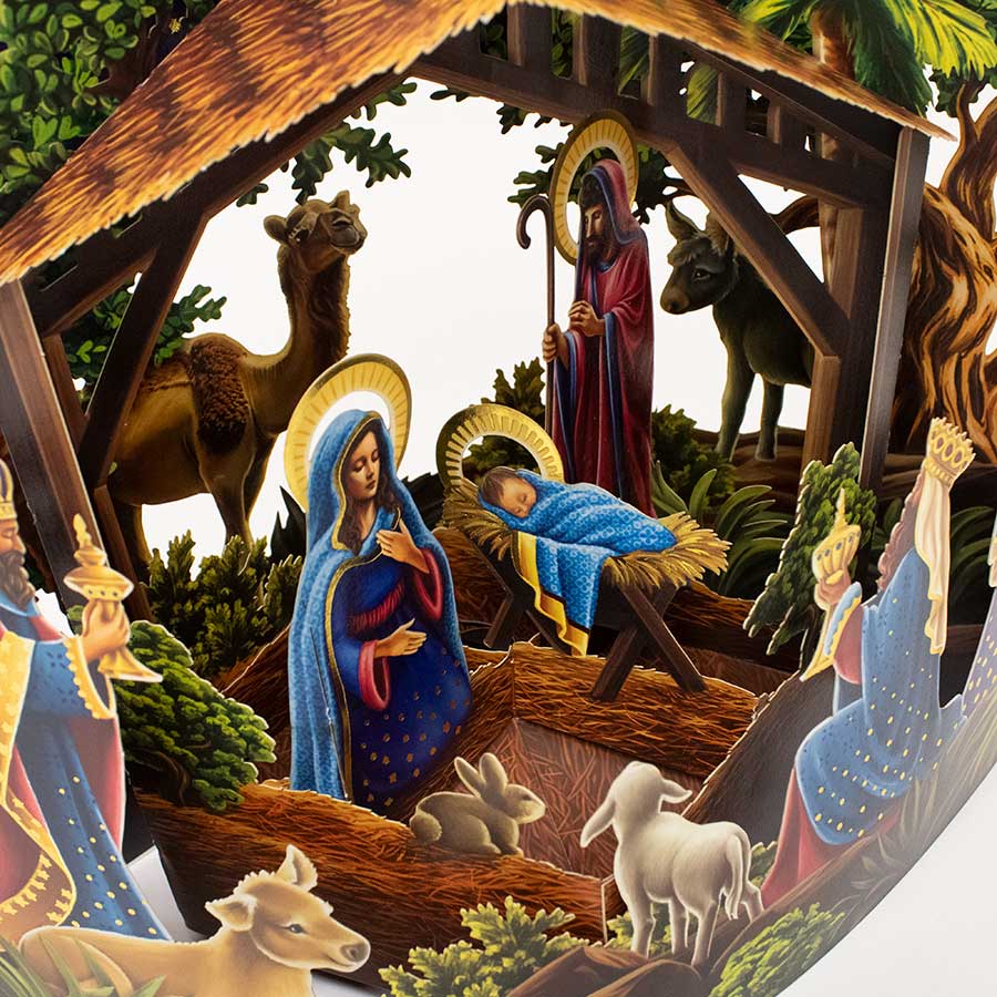 Starlit Nativity Pop-Up Card & Display Scene - Image 3