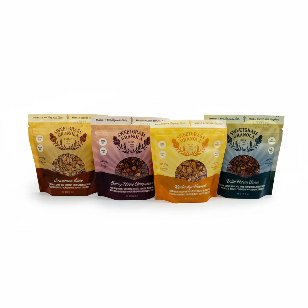 Sweetgrass Granola Snack Packs | Handcrafted 3oz Grab-and-Go Bags